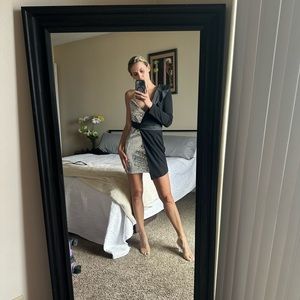 Stunning One shoulder jacket dress